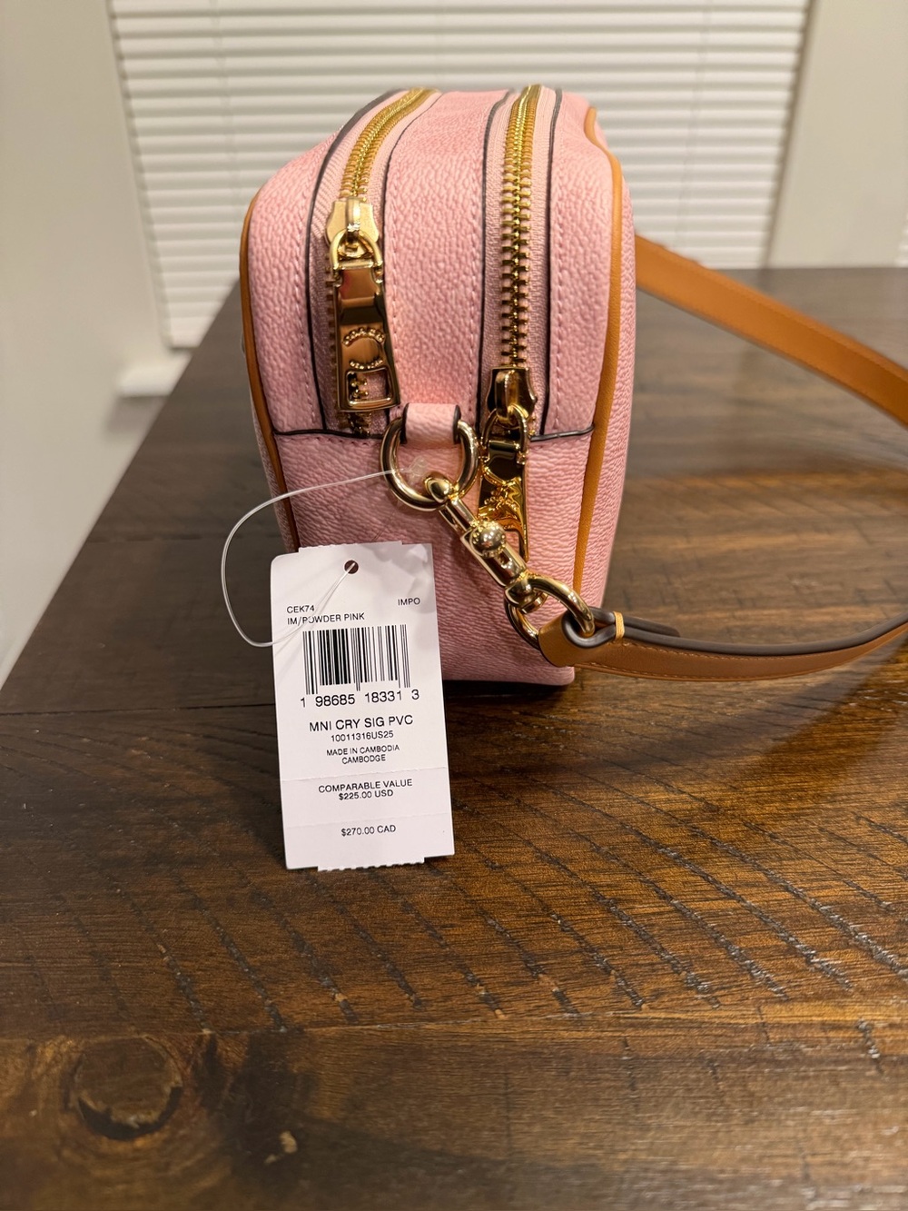 Coach Outlet Mini Carey Crossbody Bag In Signature Canvas With Charms - Picture 4 of 8